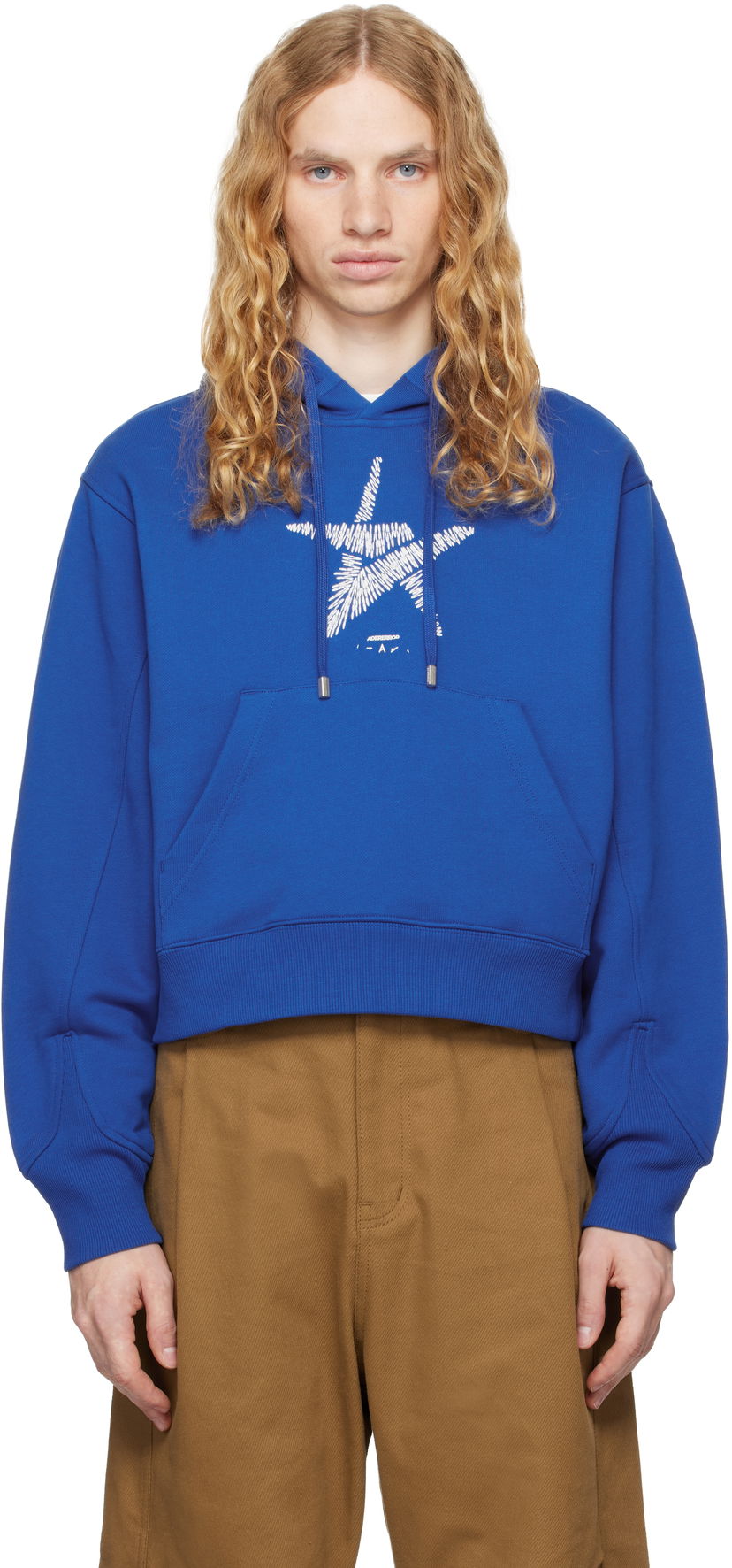 Huppari ADER ERROR Stad Product. 36 Embroidered Logo Hoodie Sininen | BN01FWHD0105BL