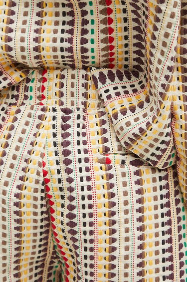 Shortsit Pleasures Stitch Patterned Shorts Beige | P24F053, 1