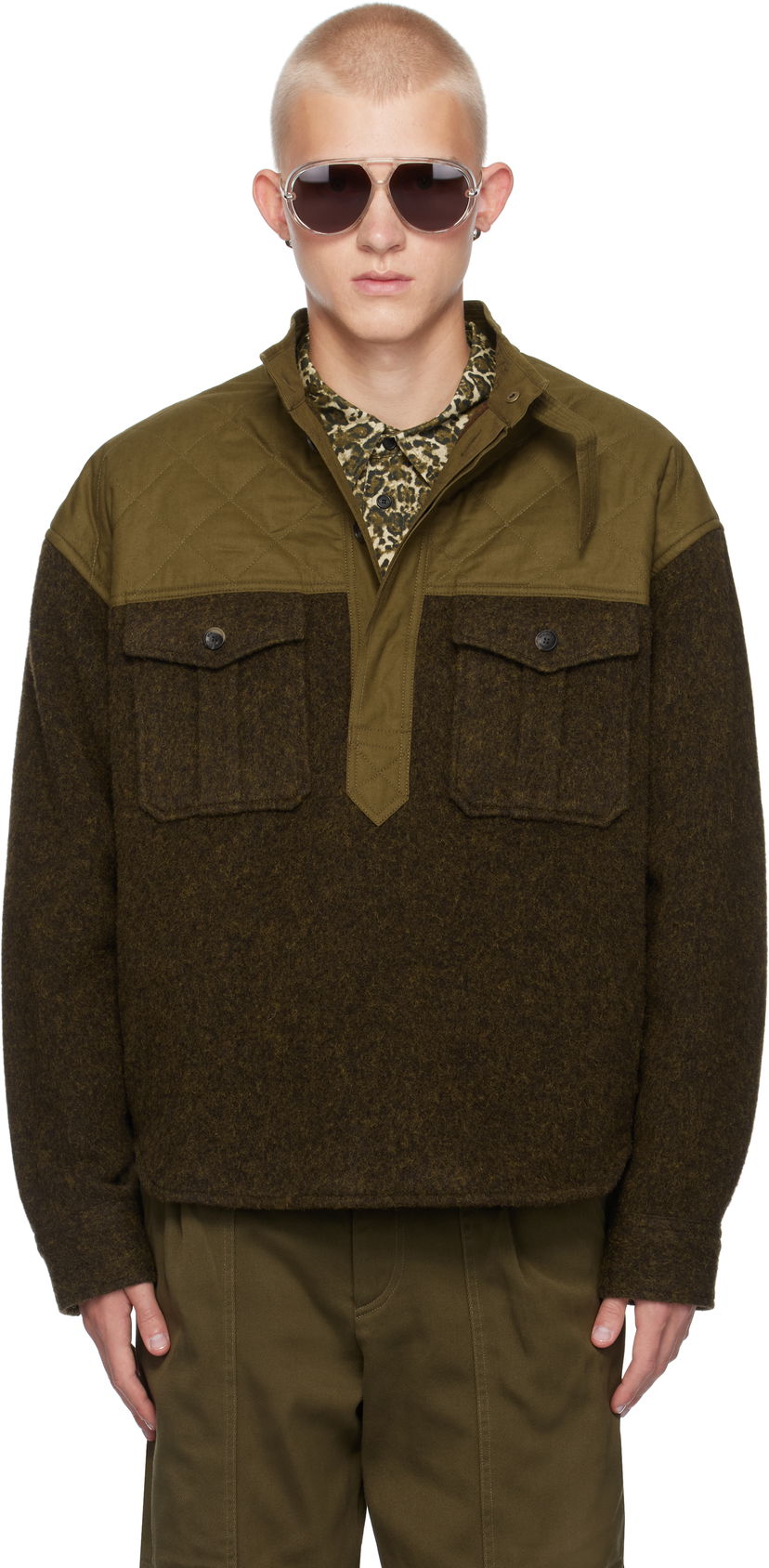 Villapaita ISABEL MARANT Isabel Marant Stiven Fleece Pullover Vihreä | HT0560HA-B4E01H