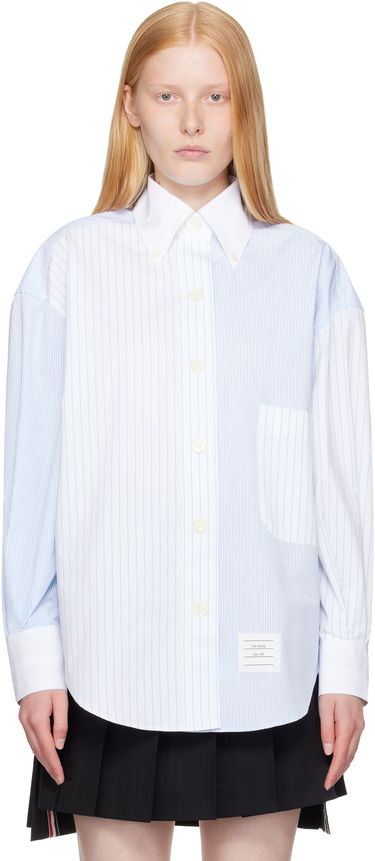 Paita Thom Browne Thom Browne Funmix Micro University Striped Shirt Sininen | FLL079F-F0917, 0