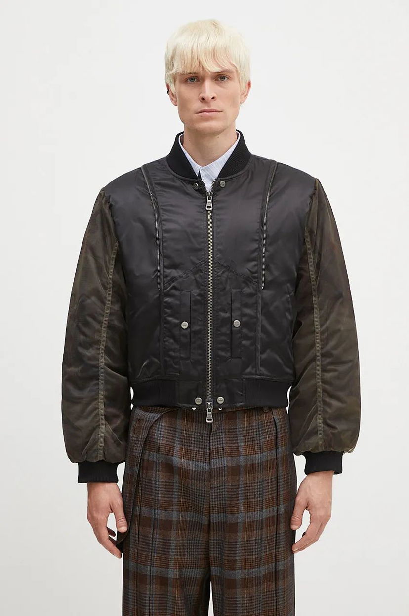 Bomber-takki Andersson Bell Mesh Sleeve Bomber Jacket Musta | awa626u