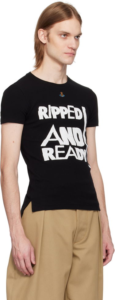 T-paita Vivienne Westwood Vivienne Westwood 'Ripped & Ready' T-Shirt Musta | 3G01003I-J009C-, 1
