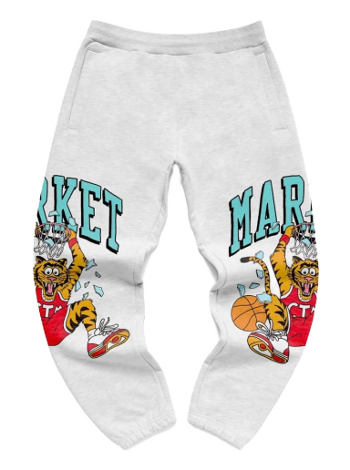 Verryttelyhousut MARKET Dunking Cat Sweatpants Harmaa | 395000237/0016