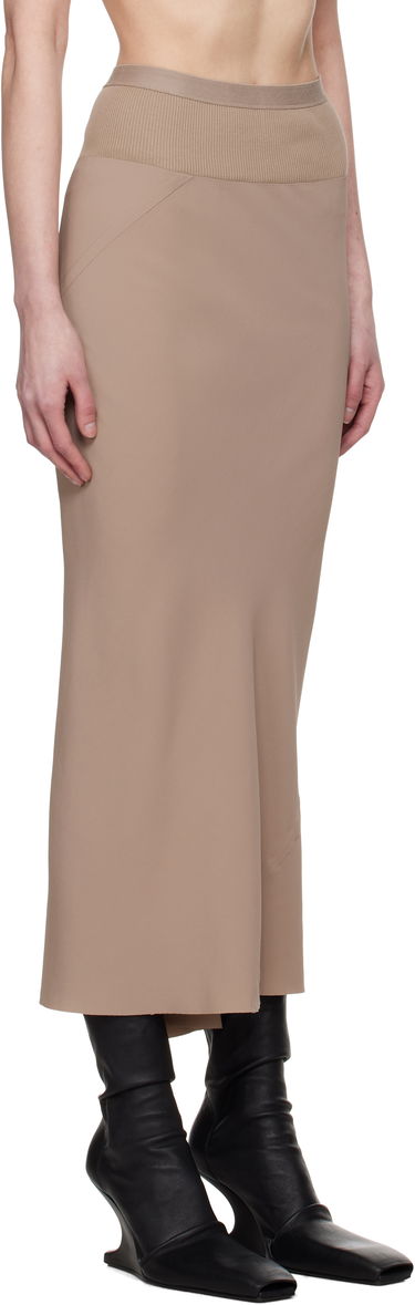 Hame Rick Owens Rick Owens Hollywood Calf Bias Maxi Skirt Beige | RP01E7334 CC, 1