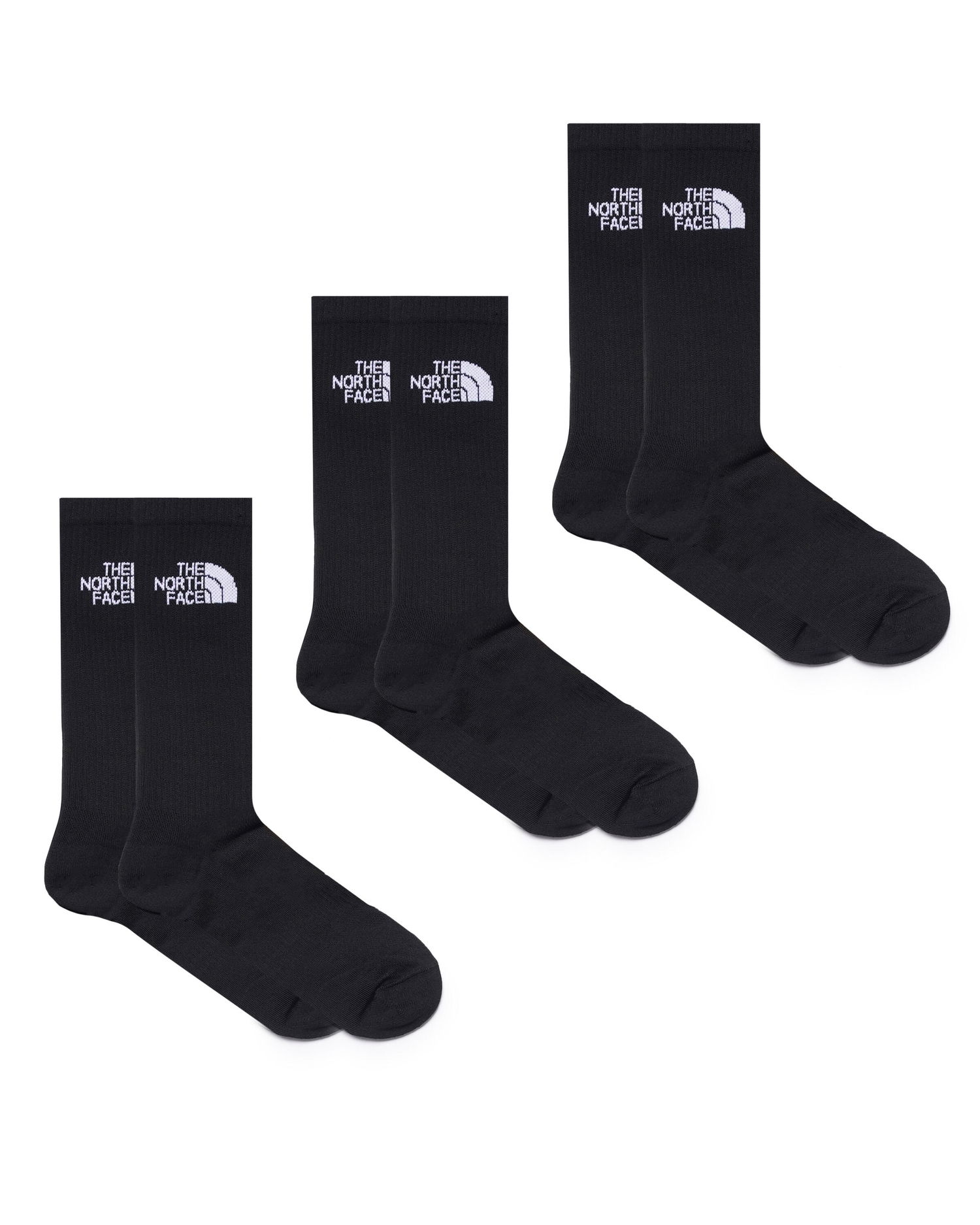 Sukat The North Face Multi Sport Cush Crew Sock 3-Pack Musta | NF0A882HJK31, 0