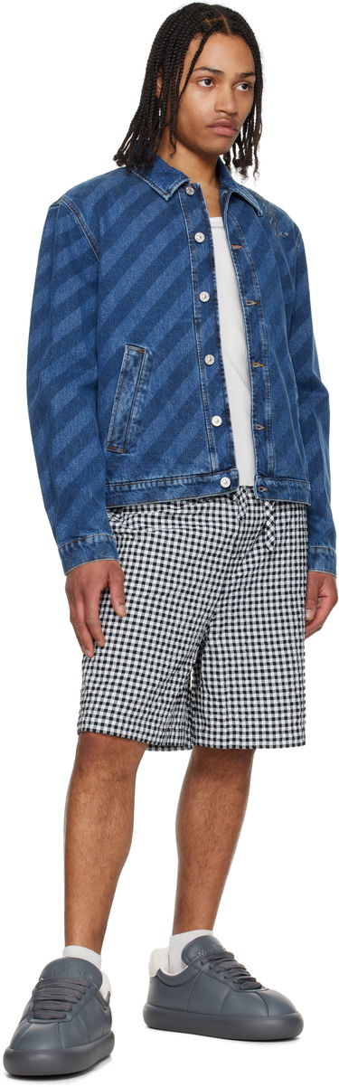 Takki Marni Marni Striped Denim Jacket Sininen | JUJU0050S0 USCX36, 3