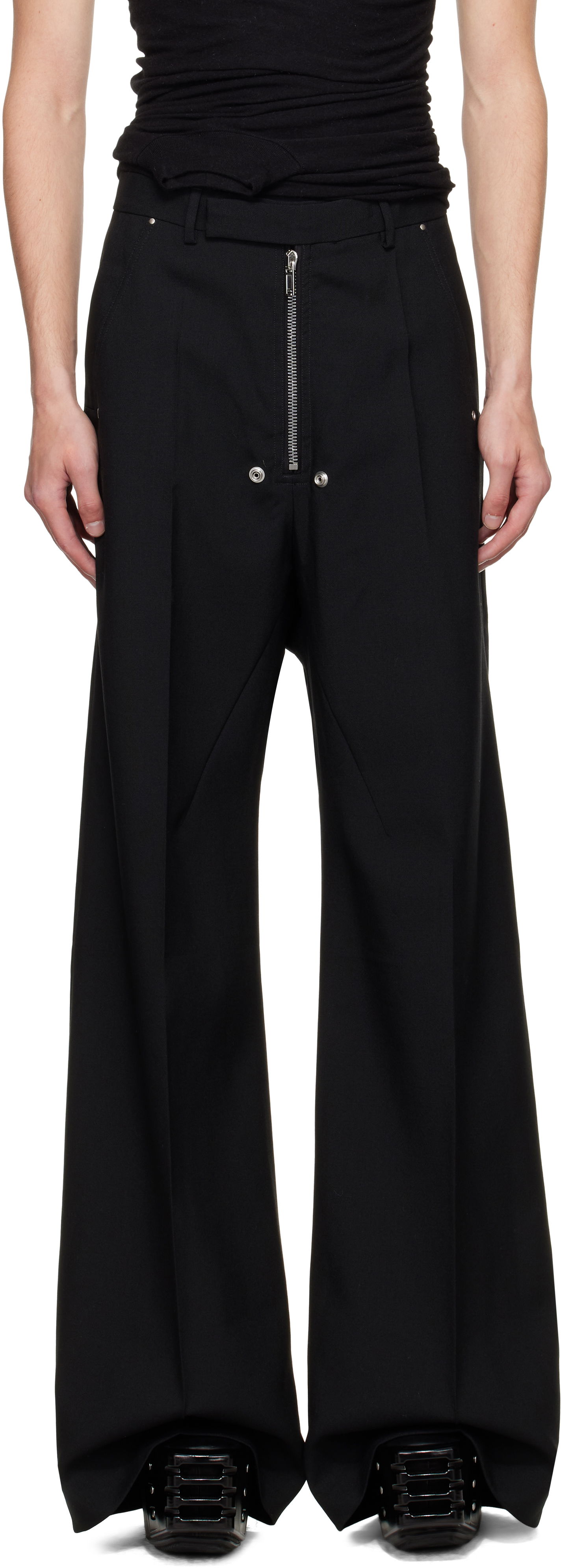 Housut Rick Owens Rick Owens Concordians Wide Bela Tailored Trousers Musta | RU02E1354 WGP, 0