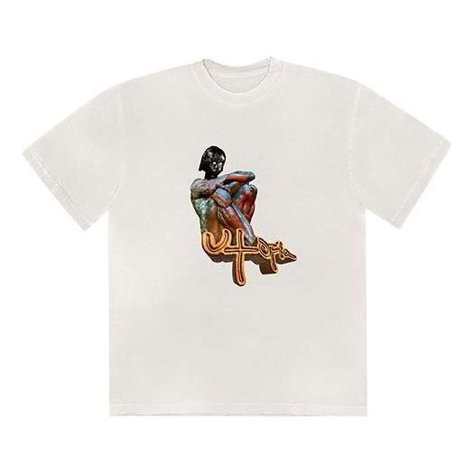 T-paita Cactus Jack by Travis Scott Travis Scott Utopia B1 Graphic Tee Valkoinen | TSUT-BS06