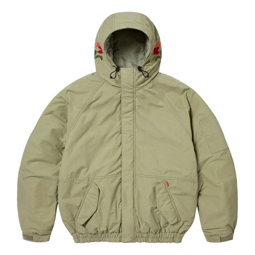 Parka Supreme Needlepoint Hooded Down Jacket Vihreä | SUP-FW23-157
