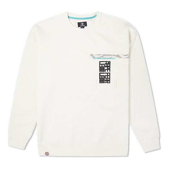 Villapaita Converse New Year Series Fleece Lined Pocket Sweatshirt Valkoinen | 10024156-A01