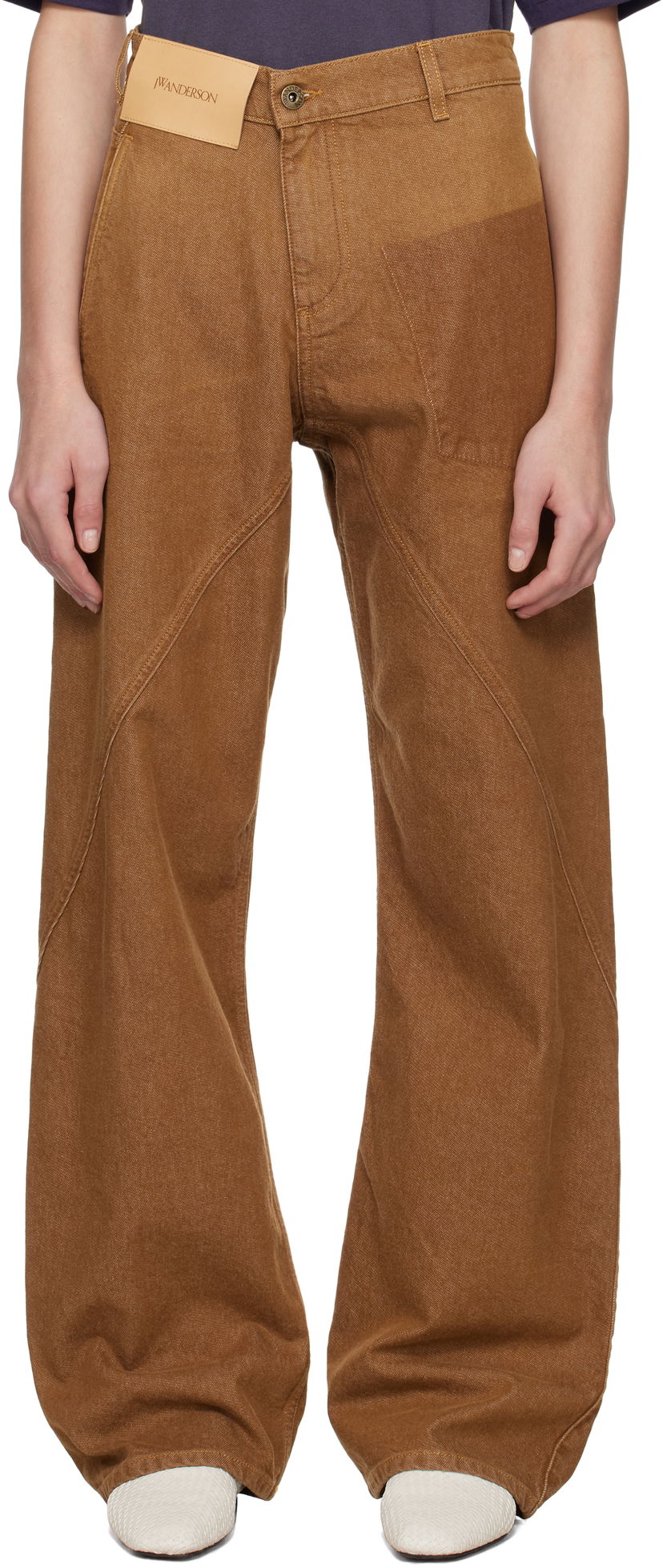 Jeans JW Anderson JW Anderson Twisted Workwear Jeans Ruskea | DT0115-PG1756