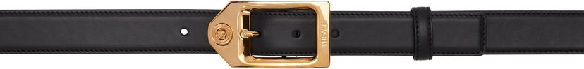 Vyöt Versace Versace Medusa Biggie Leather Belt 3 CM Musta | 1018810_DVTP1