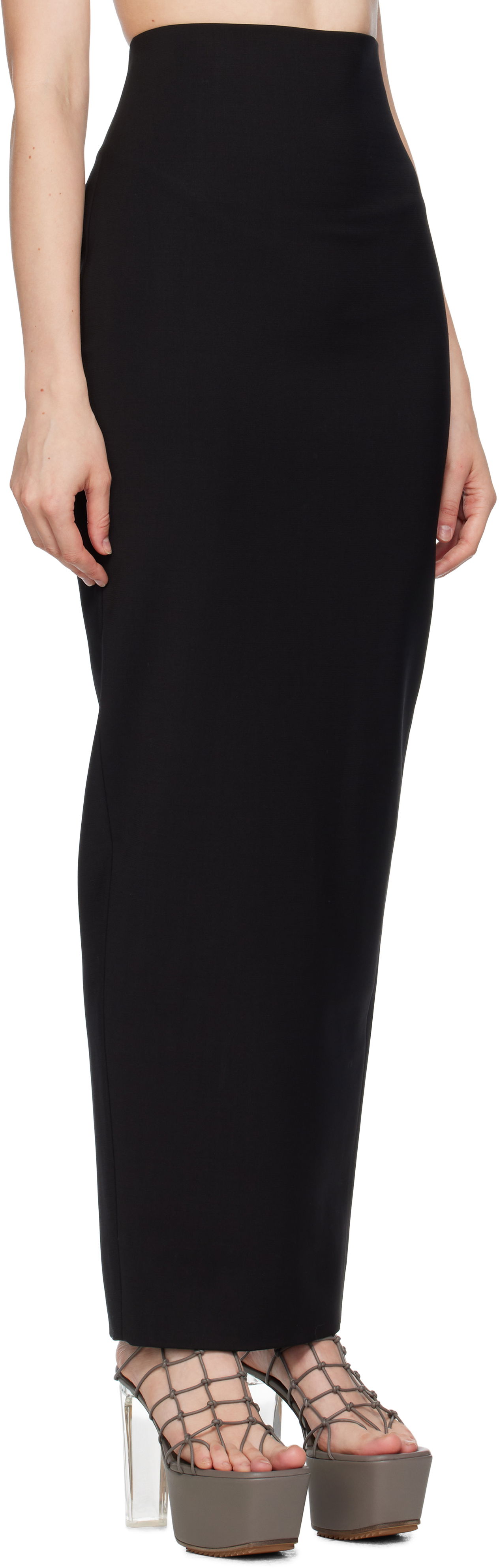 Hame Rick Owens Rick Owens Concordians Dirt Pillar Maxi Skirt Musta | RP02E4344 WST, 1