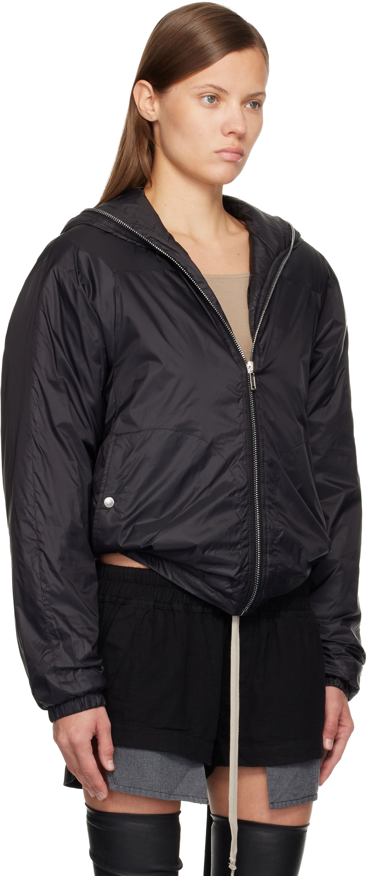 Tuulitakki Rick Owens DRKSHDW Concordians Sealed Windbreaker Jacket Musta | DS02E7720 NP, 1