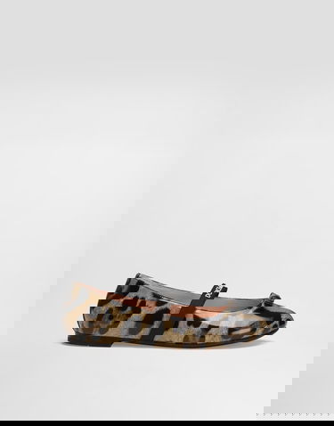 Tennarit ja kengät Dolce & Gabbana Dolce & Gabbana Printed Shiny Calfskin Ballet Flats Ruskea | D11294AM568HA93M, 0