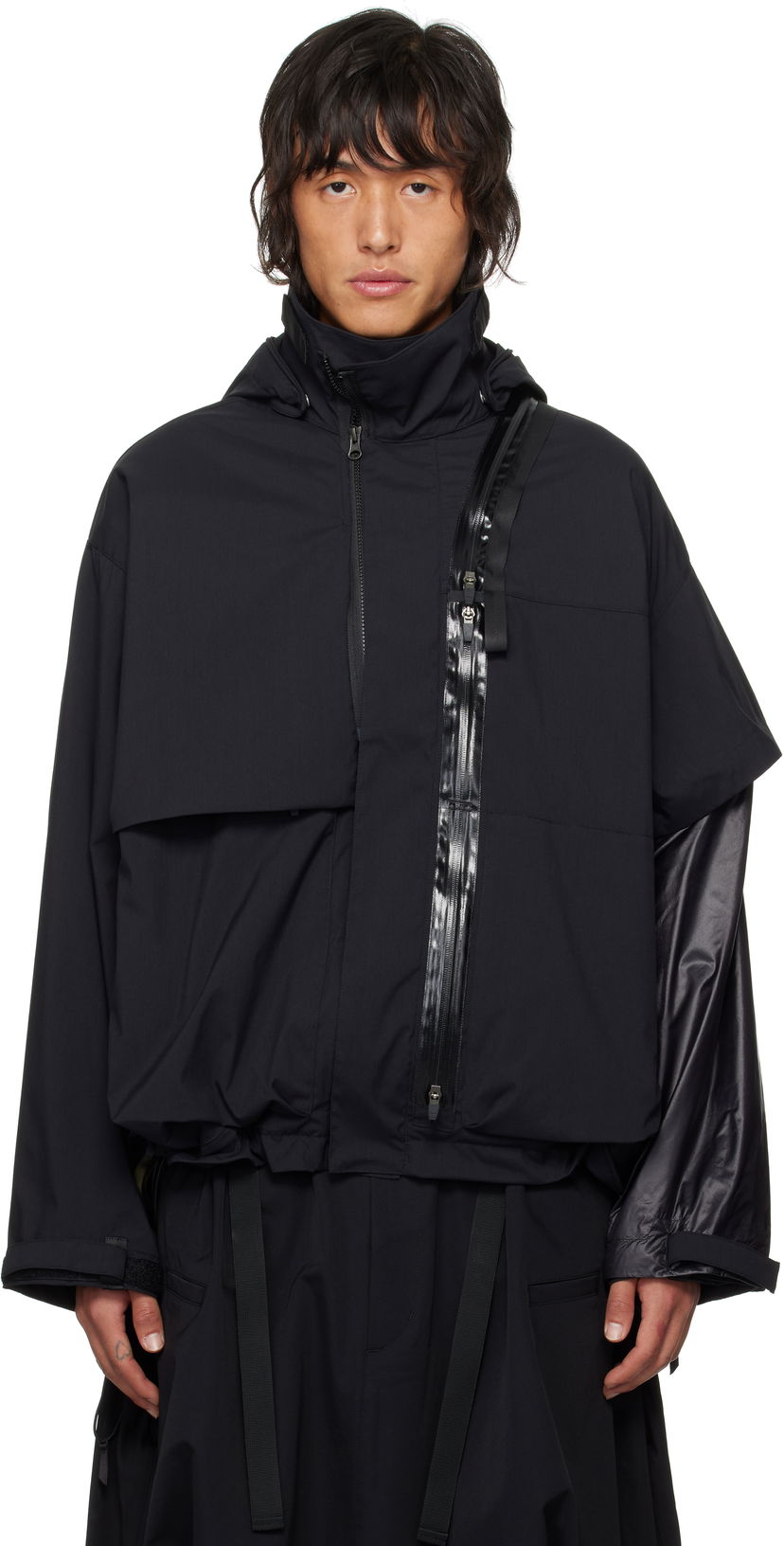Tuulitakki Acronym J115K-E Hooded Technical Jacket Musta | J115K-E