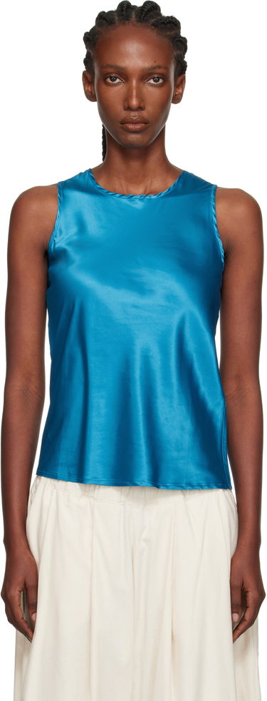 Tankkitoppi Baserange Baserange Dydine Satin Tank Top Sininen | TSDYT-EV-AU25, 0
