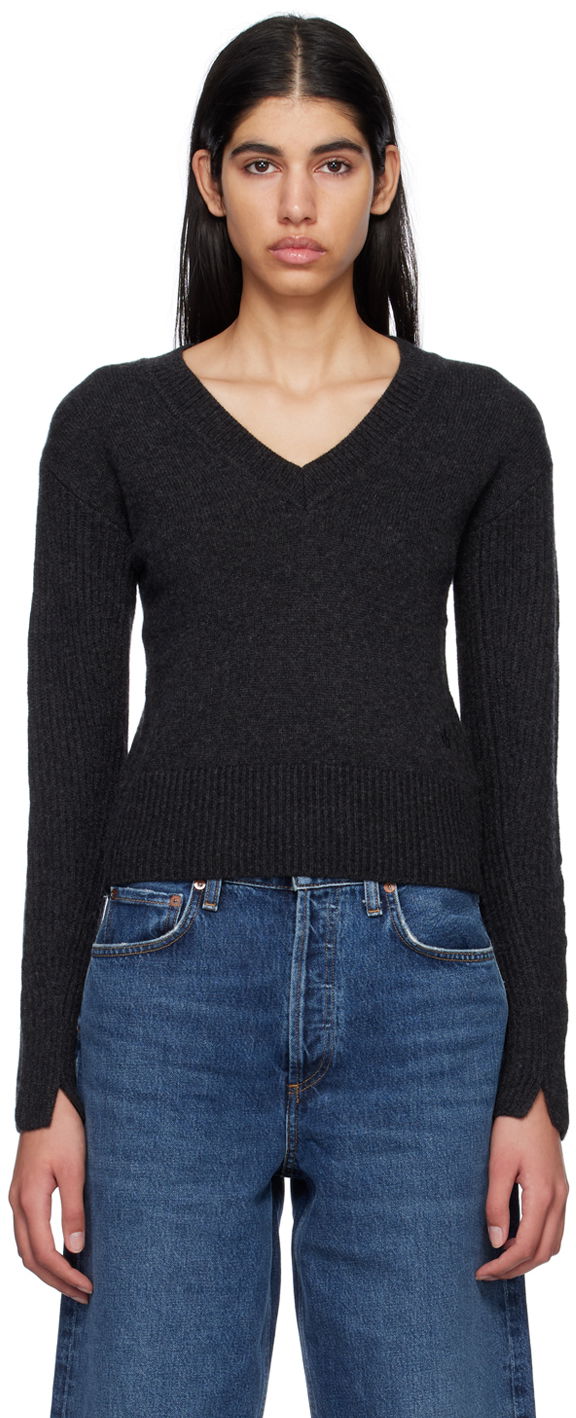 Villapaita rag & bone Pierce V-Neck Sweater Harmaa | WAS22HS029CA29