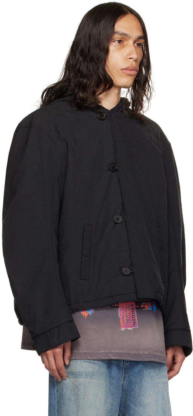 Bomber-takki We11done Sortie Buttoned Neckline Jacket Musta | WD-JK3-23-052-U-BK, 1