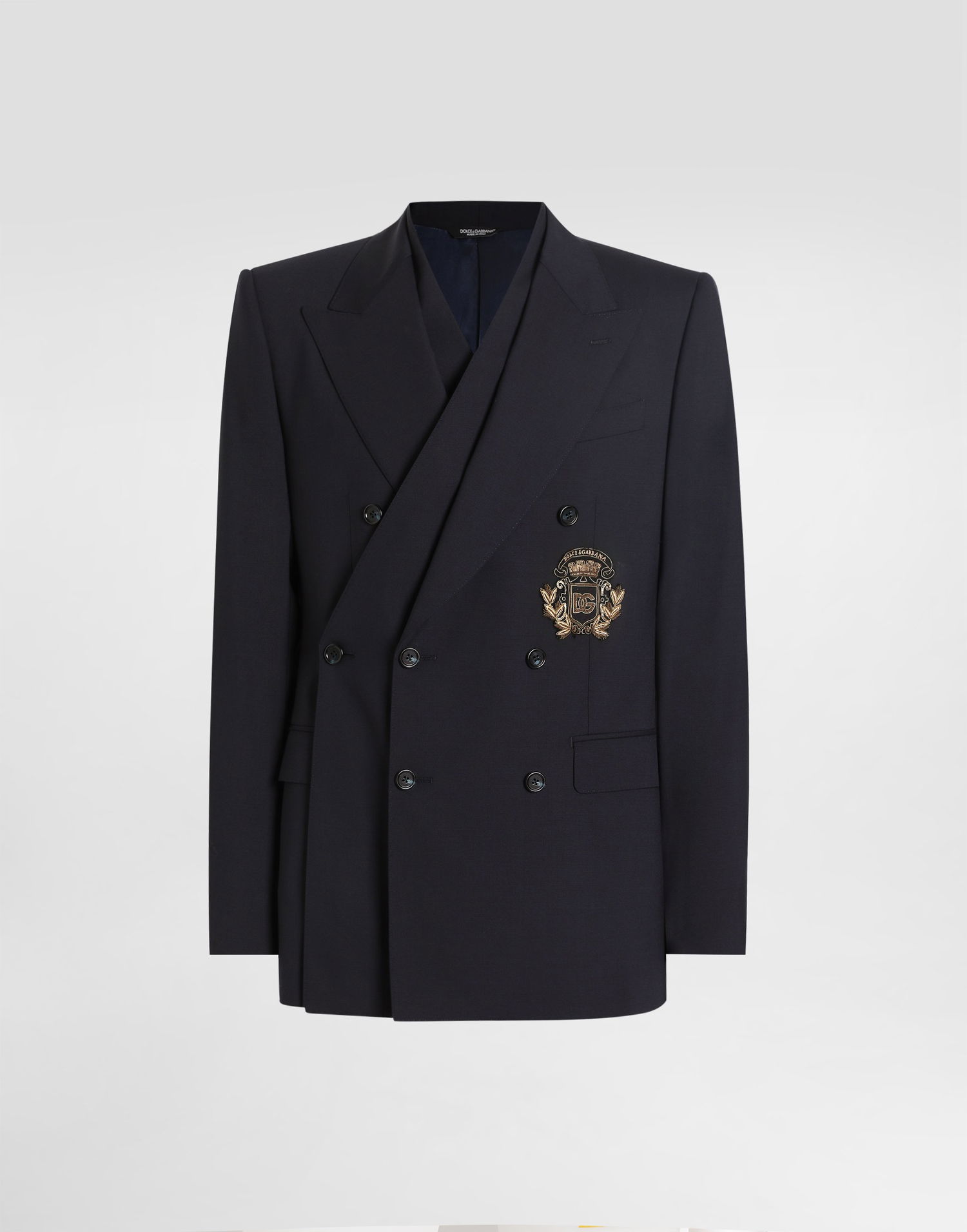 Takki Dolce & Gabbana Dolce & Gabbana Double-breasted Sicilia Wool Canvas Jacket Tummansininen | G2VE2ZFUBF2B0665, 0