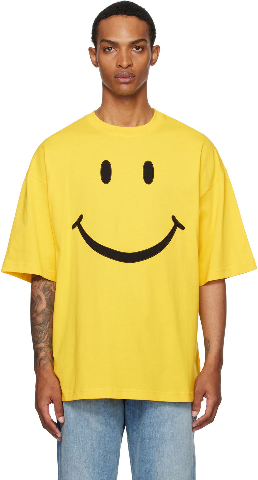 T-paita Moschino Moschino Smiley® Organic Cotton T-Shirt Keltainen | 252ZZ072352411027
