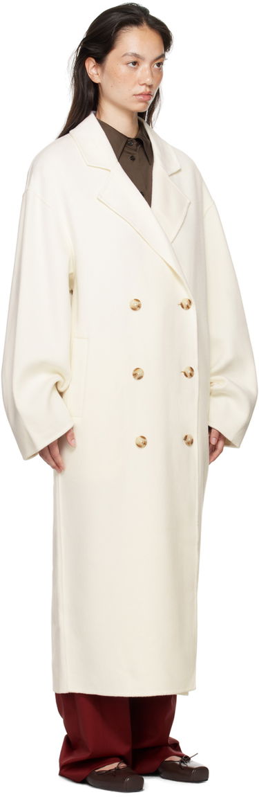 Takit Loulou de Saison Loulou de Saison Borneo Double-Breasted Long Coat Valkoinen | BORNEO, 1