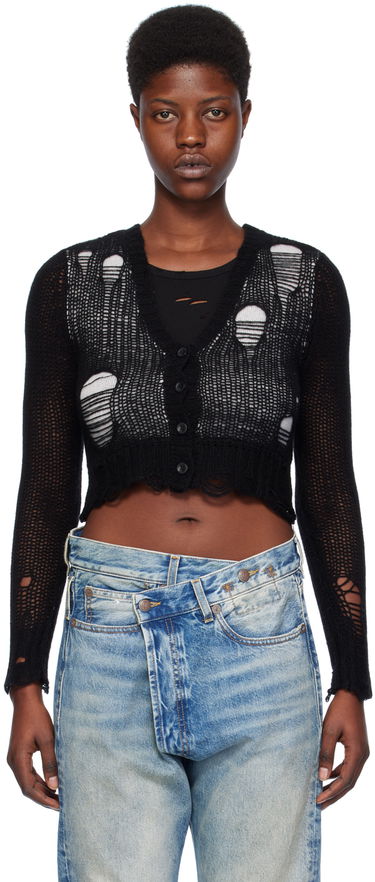 Villapaita R13 R13 Double Layer Cropped Cardigan Musta | R13WY041-Y122B, 0