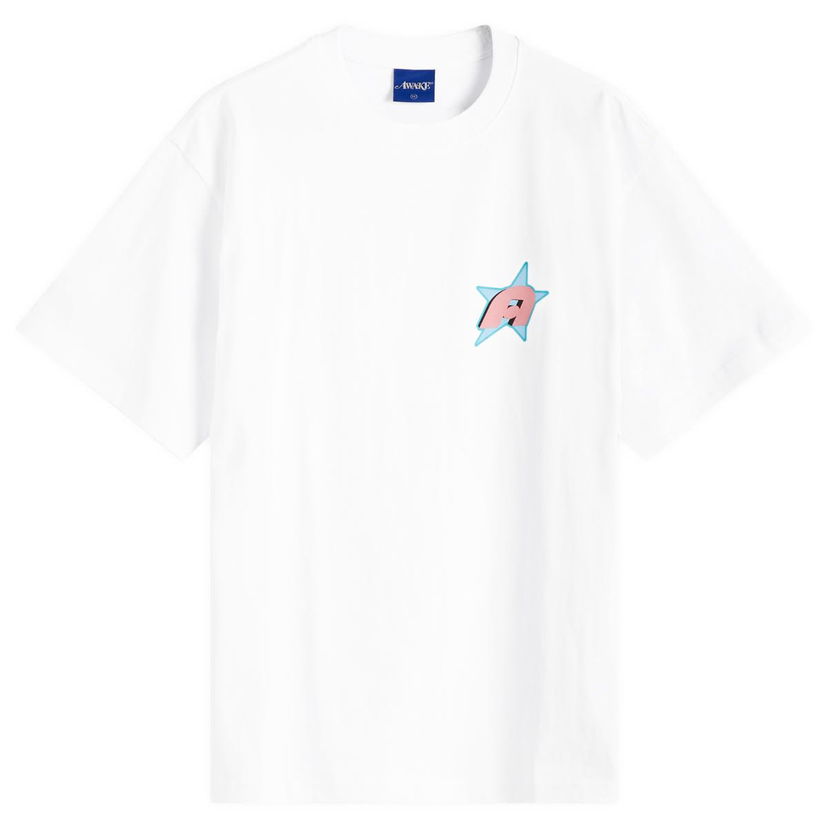 T-paita Awake NY Awake NY Star A Logo T-Shirt, Size Large Valkoinen | AWK-SP25-TS010-WHT