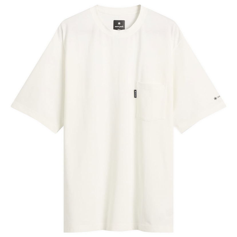 T-paita Snow Peak Pocket T-Shirt, Size Small Valkoinen | NSD-TS-25AU001-OFW