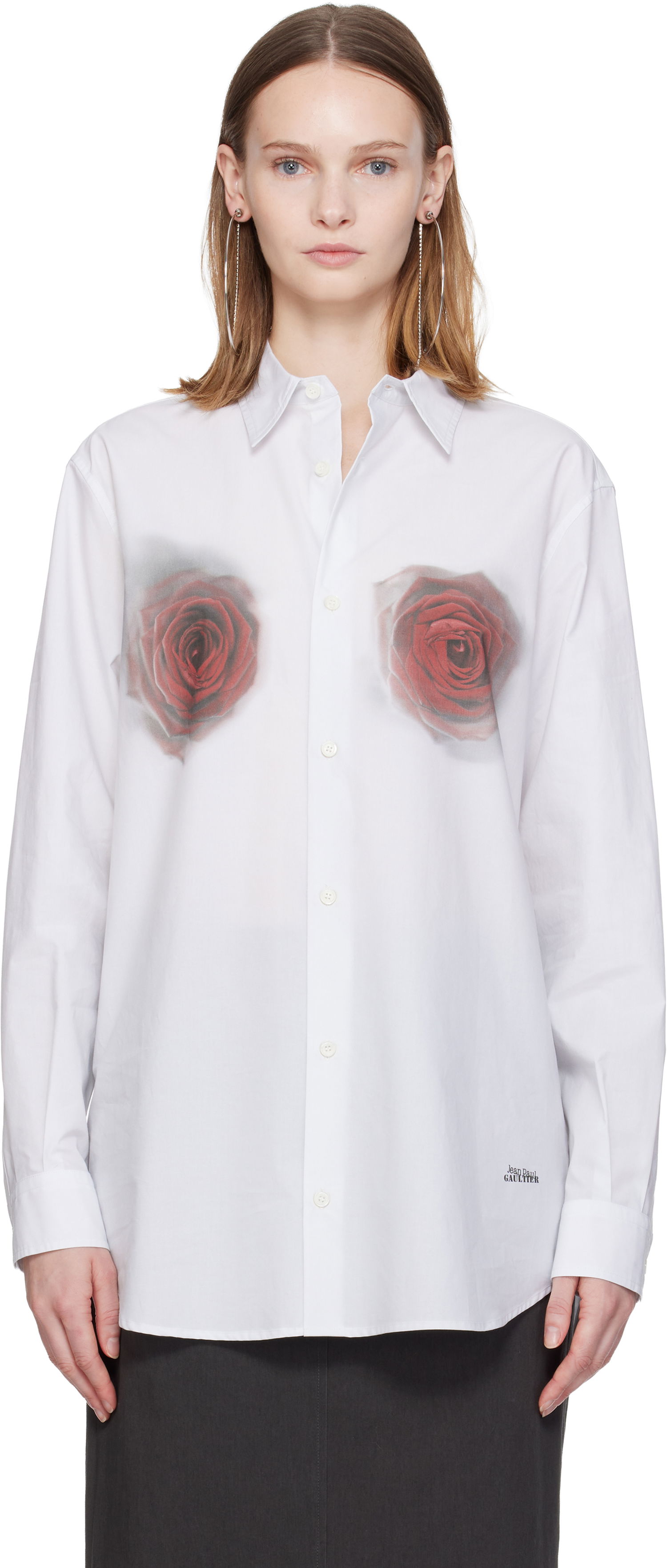 Paita Jean Paul Gaultier Long Sleeve Button-Up Shirt with 'The Blurry Roses Print' Monivärinen | 25/04-U-ST039-C070-010230, 0