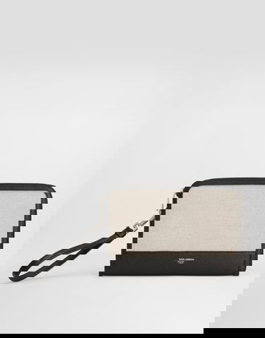 Reput ja laukut Dolce & Gabbana Dolce & Gabbana Atene Canvas and Calfskin Clutch Beige | BM2528AE8558S469, 0