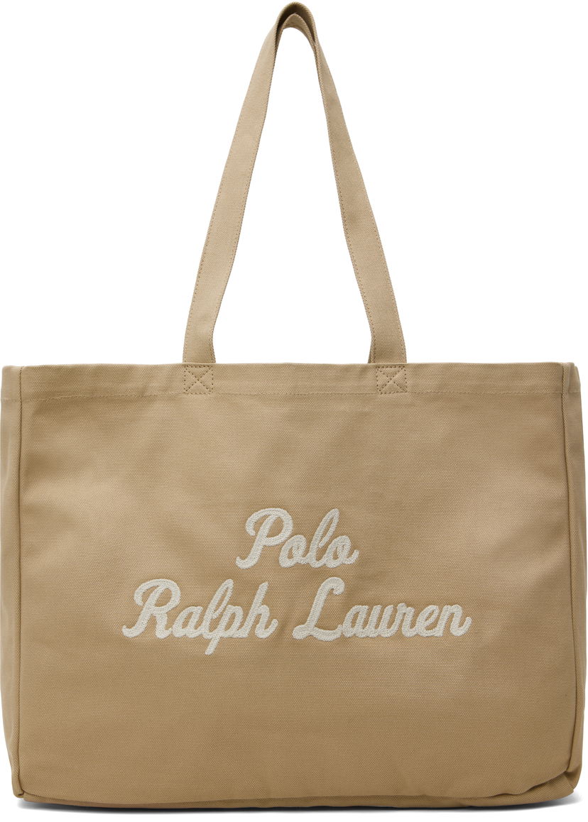 Kangaskassi Polo by Ralph Lauren Ralph Lauren Embroidered Canvas Tote Bag Beige | 405962436002