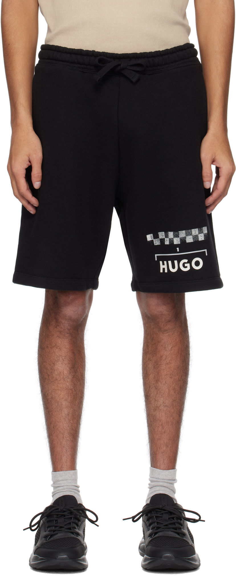 Shortsit BOSS Hugo Racing Print Shorts Musta | 50531759
