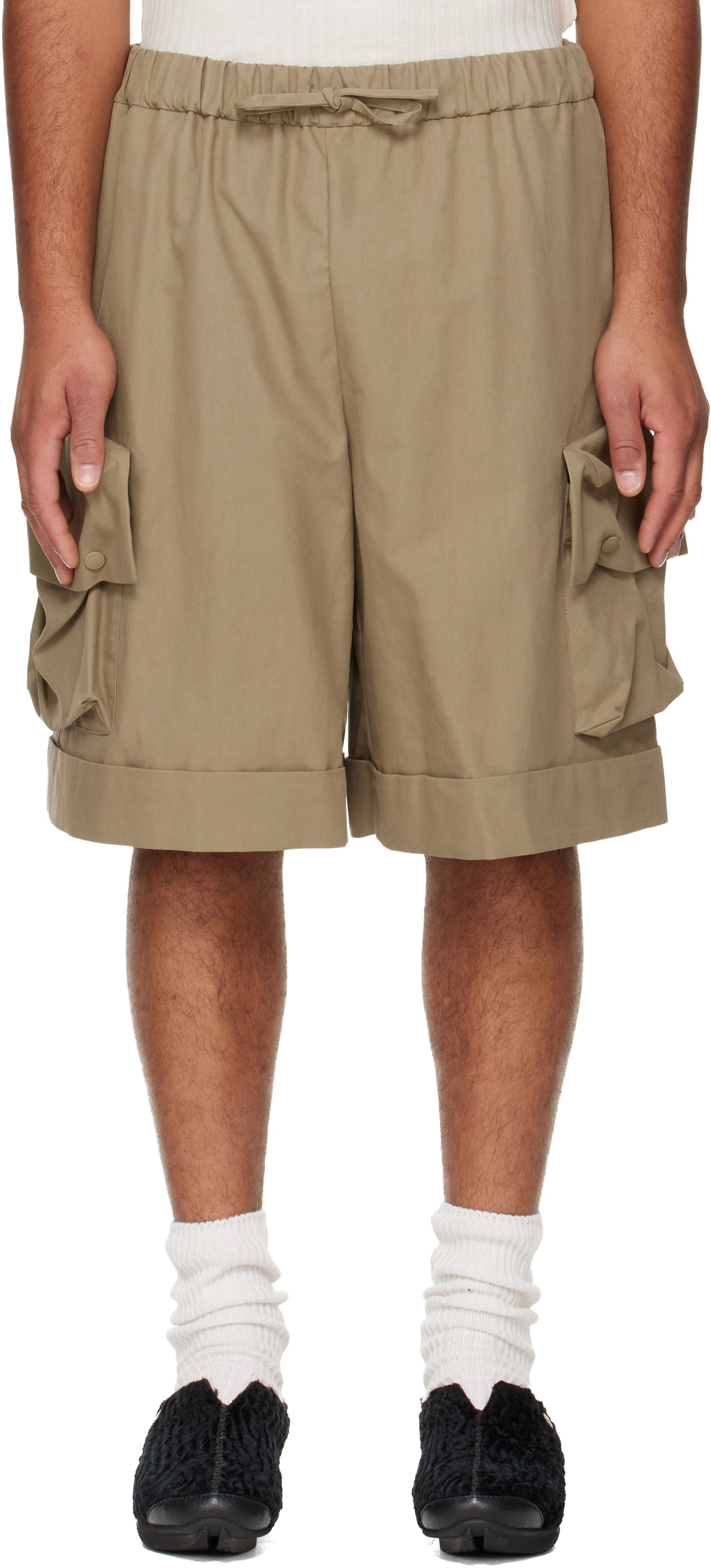 Shortsit Simone Rocha Simone Rocha Multi Pocket Drawstring Cargo Shorts Beige | 4172 1267, 0
