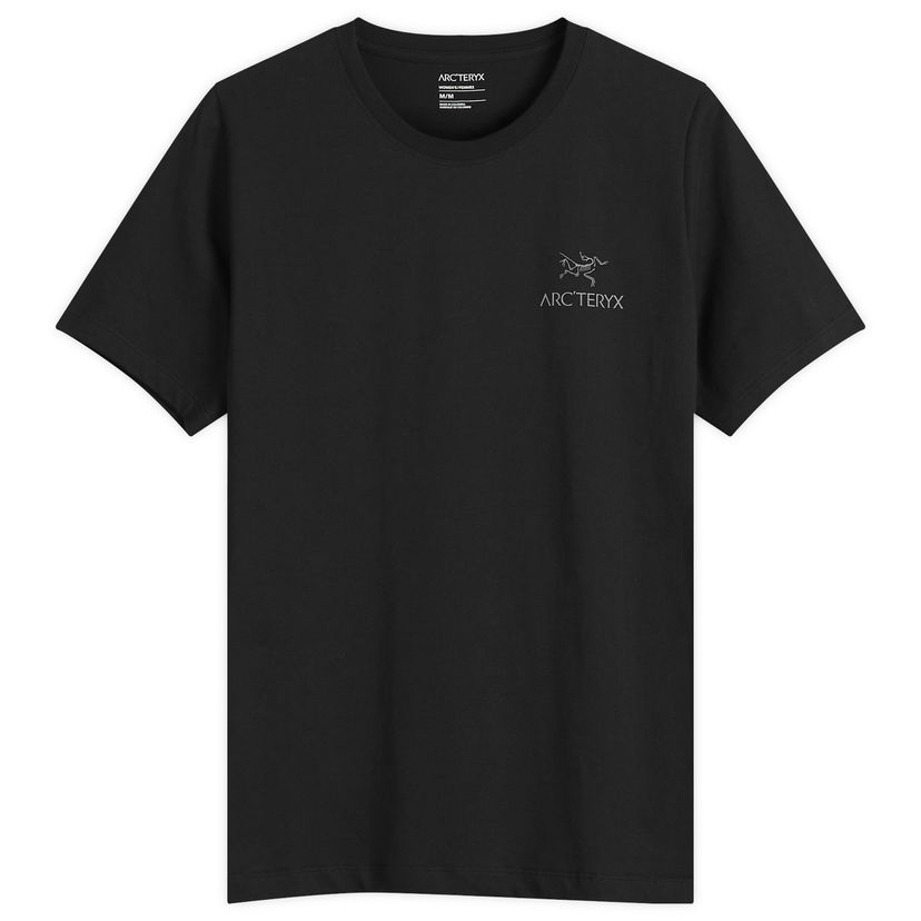 T-paita Arcteryx Emblem Short Sleeve T-Shirt, Size Large Musta | X000009502-002291