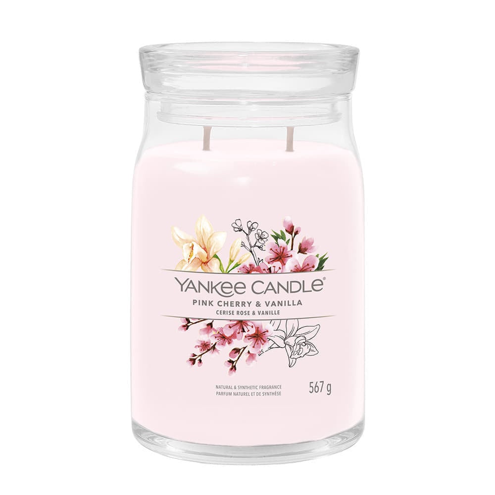 Kynttilät Yankee Candle Signature Large Jar 2 Wicks Pink Cherry & Vanilla Vaaleanpunainen | 40493, 0