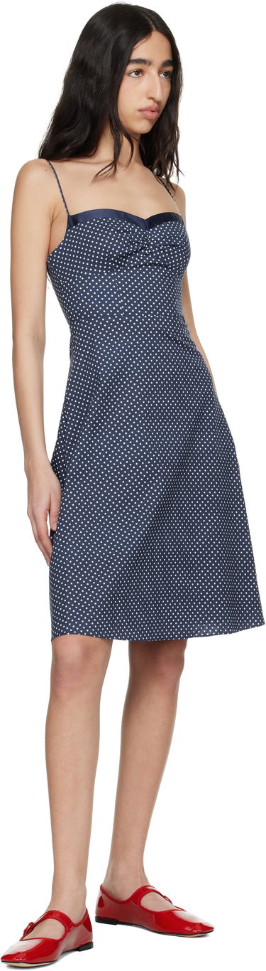 Mekko GUIZIO Guizio Margaux Polka Dot Midi Dress Tummansininen | S25422W089, 3