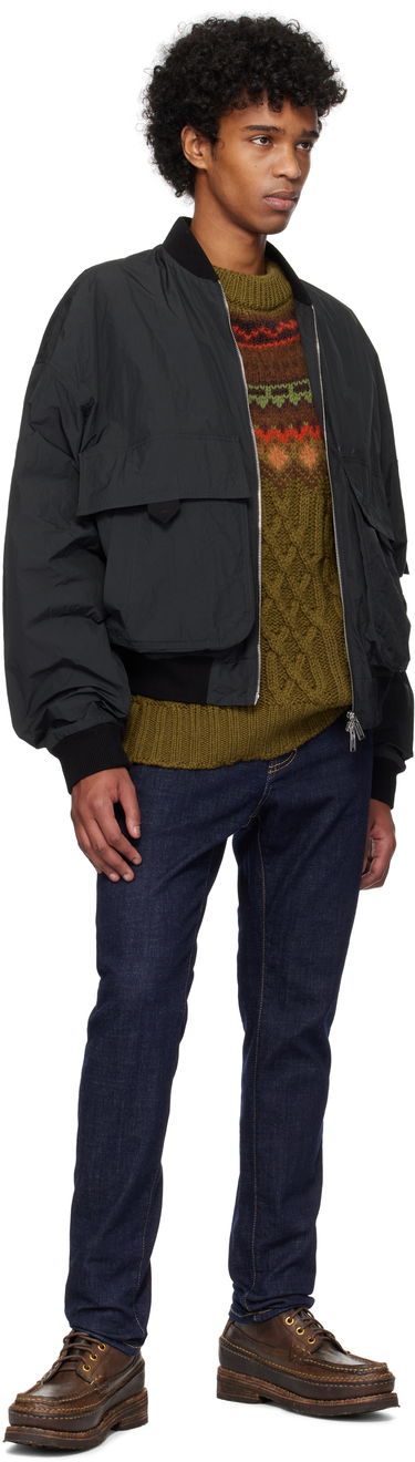 Bomber-takki DSQUARED2 Dsquared2 Superlight 80s Bomber Jacket Musta | S74AM1568_S78520, 3