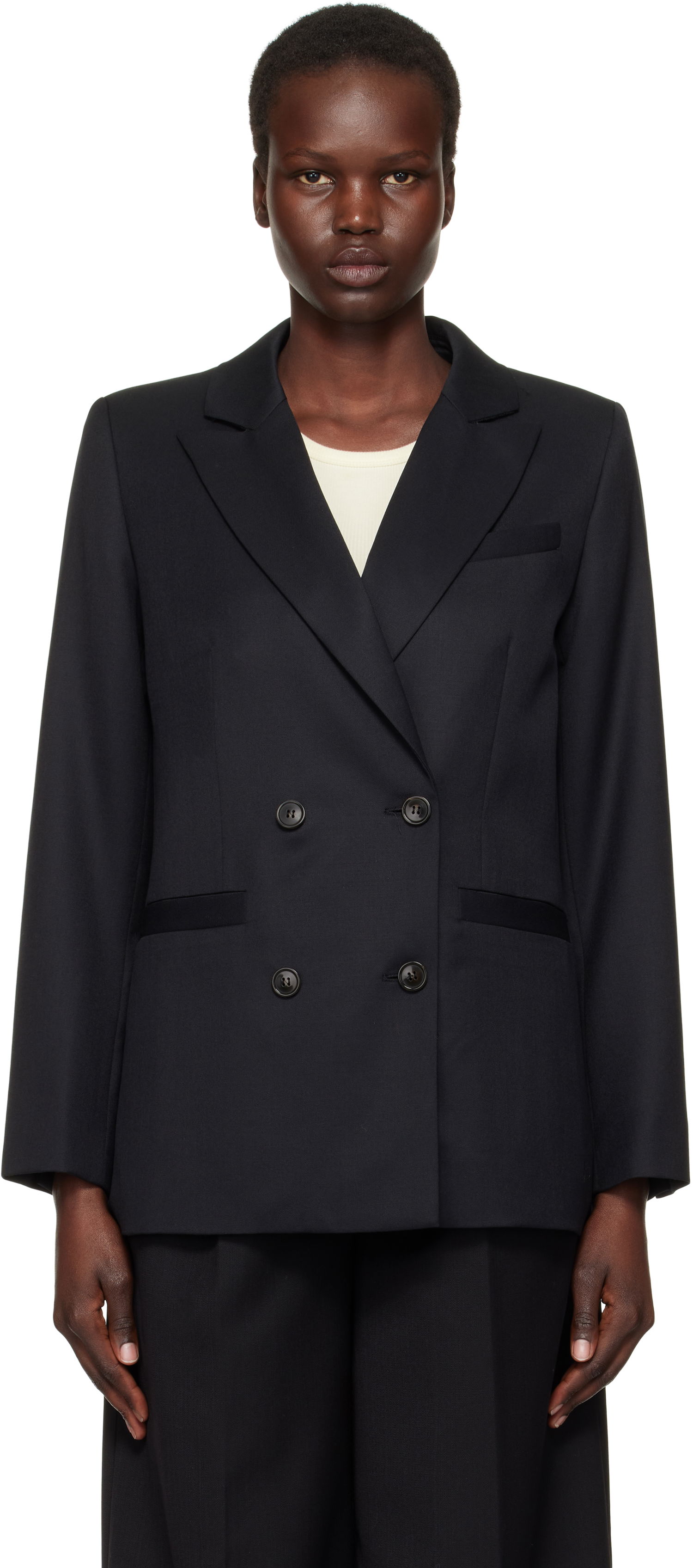 Takit A.P.C. A.P.C. Lucy Double-Breasted Blazer Musta | WOAPO-F03212, 0