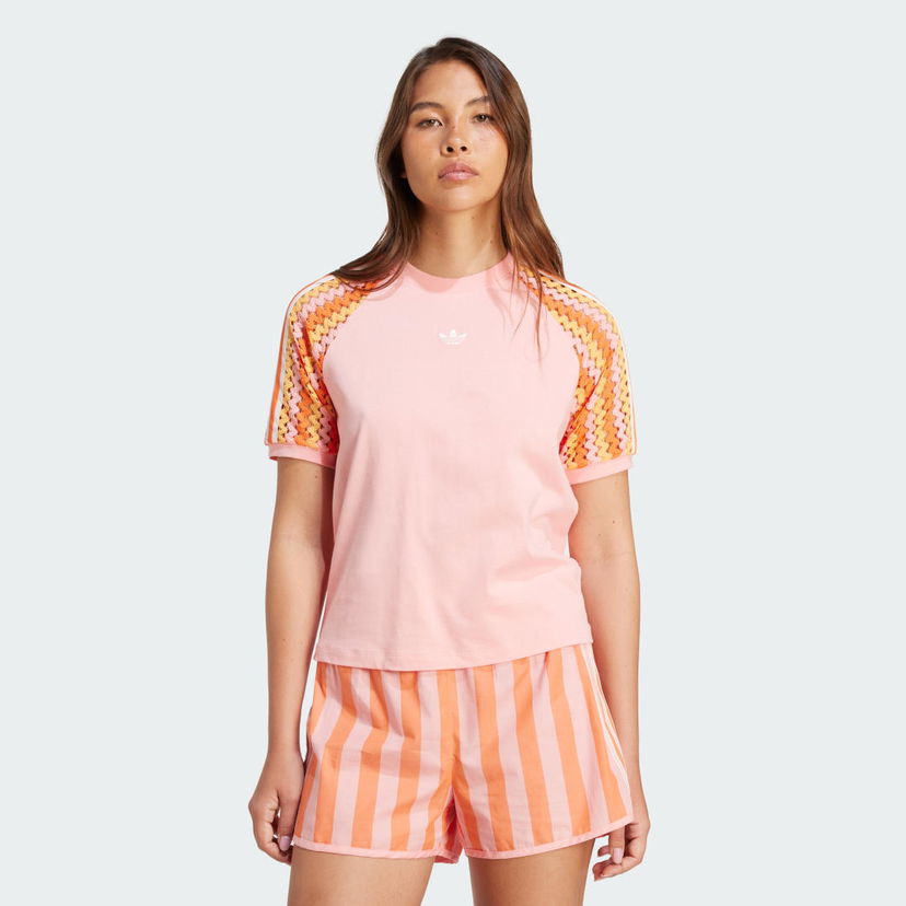 T-paita adidas Originals adidas Originals Summer Glow Cali T-Shirt Vaaleanpunainen | KC0769