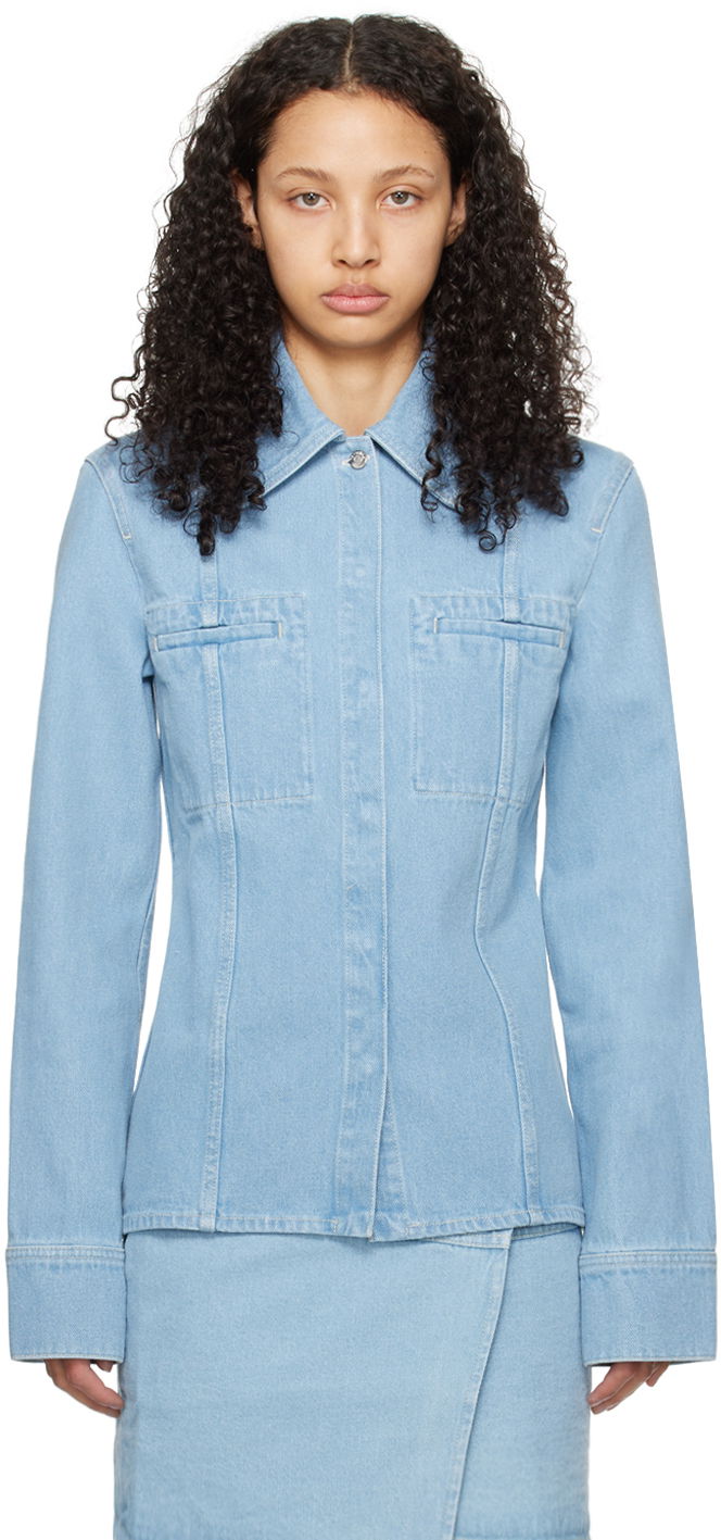 Takki Nanushka Mireio Denim Jacket Sininen | NW23RSSH01152