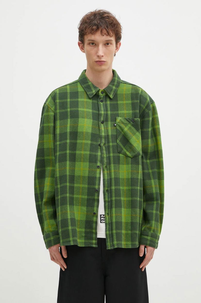 Paita WOOD WOOD Wood Wood Day Heavy Flannel Shirt Relaxed Fit Vihreä | 10325302.5167