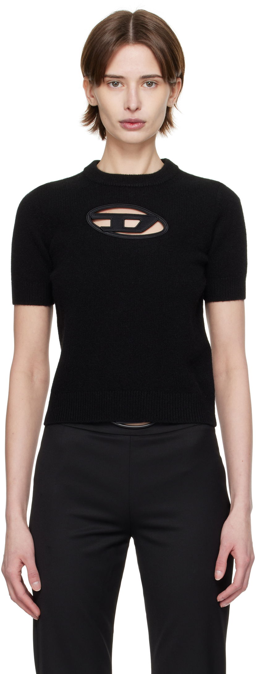 Villapaita Diesel M-Argarin-Ss Short Sleeve Sweater Musta | A17504 0KCAE