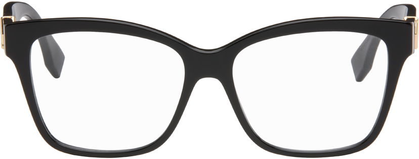Aurinkolasit FENDI FF Diamonds Rectangular Frame Glasses Musta | FE50117I@55001 192337204067