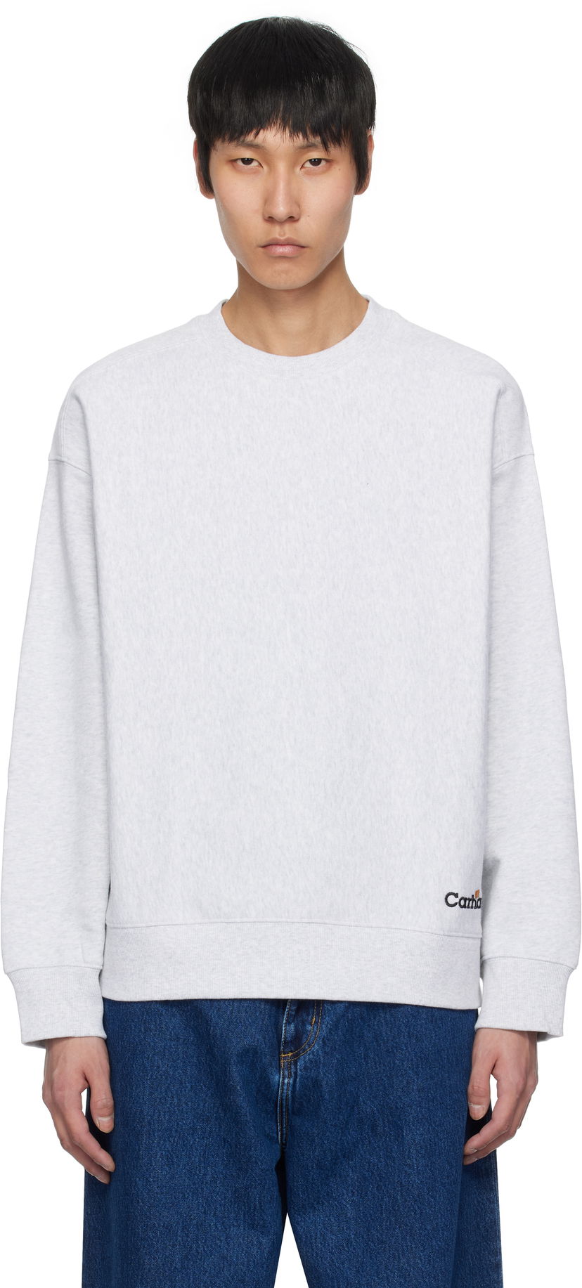Villapaita Carhartt WIP Label Script Sweatshirt Harmaa | I034429