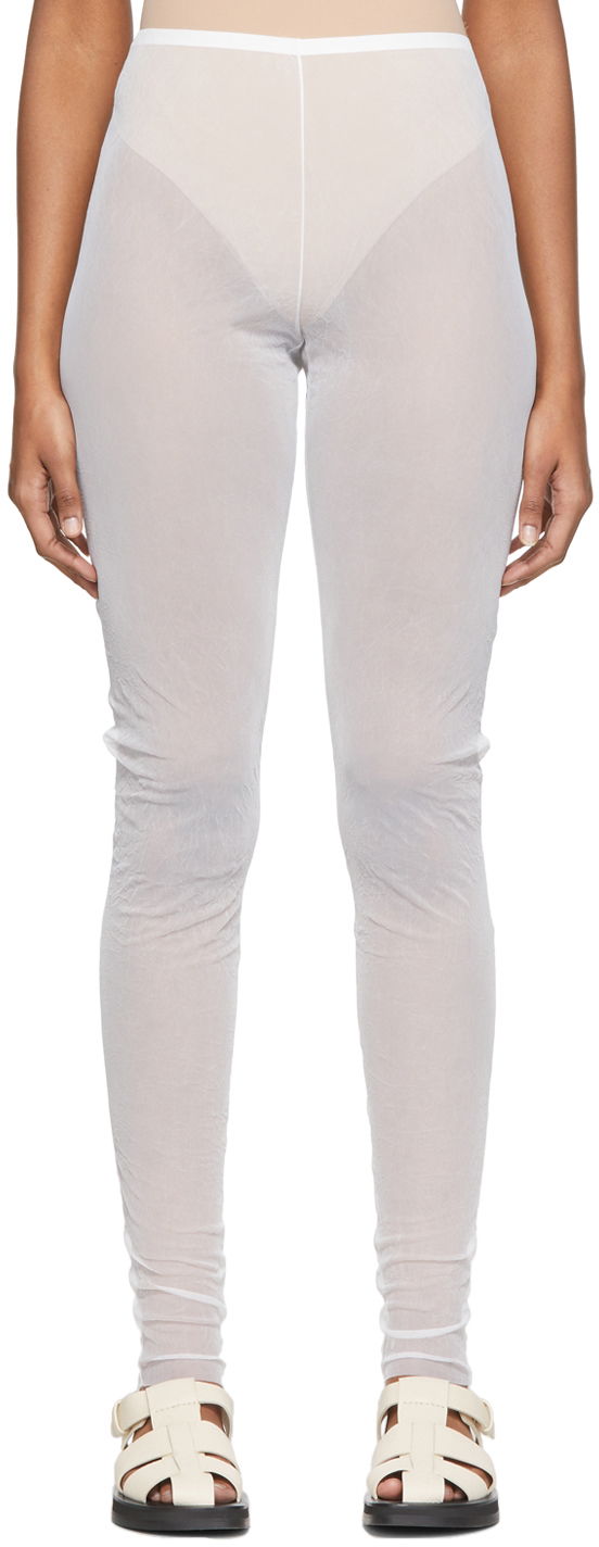 Leggingsit The Row Ensley Sheer Leggings Valkoinen | 6057-W2188