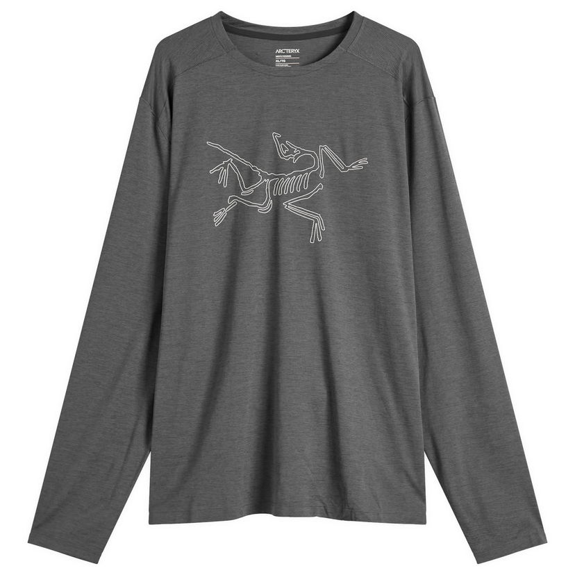 T-paita Arcteryx Cormac Logo Long Sleeve T-Shirt, Size X-Large Harmaa | X000008452-021579