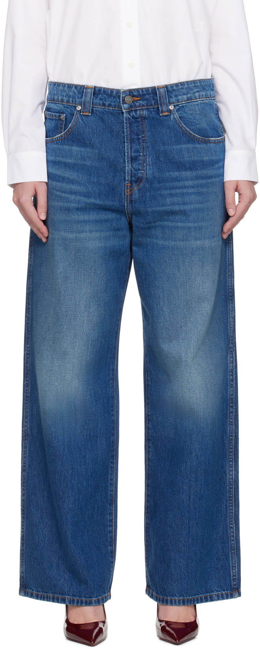 Jeans Khaite KHAITE Winslow Wide-Leg Jeans Sininen | 1164917021