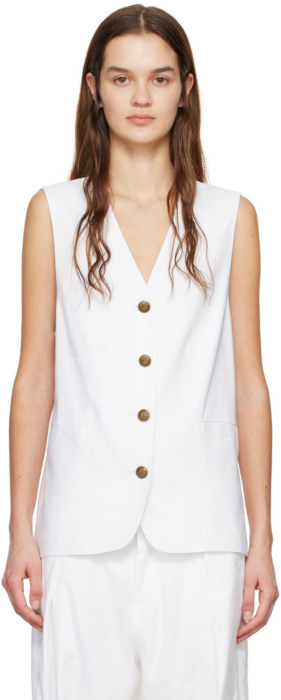 Liivi rag & bone Buttoned Vest Valkoinen | WAW24S40207520