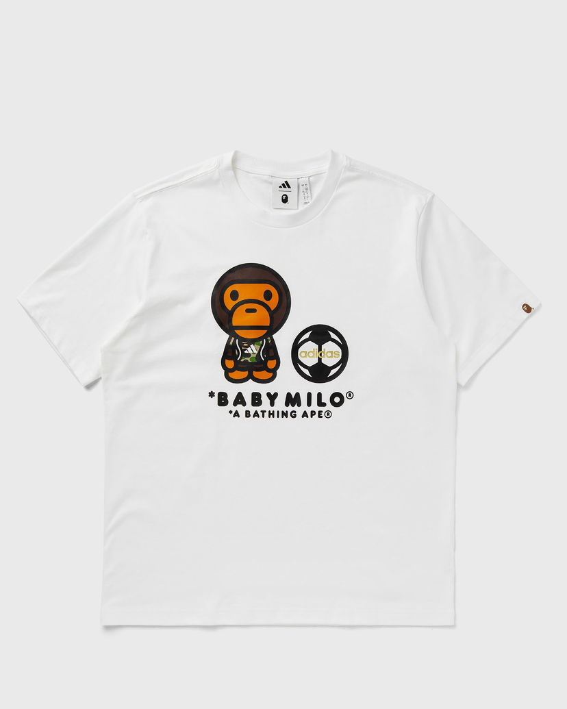 T-paita adidas Originals BAPE Milo Graphic T-Shirt Valkoinen | JZ7392